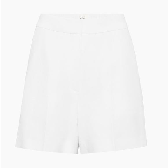 Aritzia Wilfred Alanya Linen Shorts High Rise White Linen Tencil Blend Size 4 - Picture 12 of 16